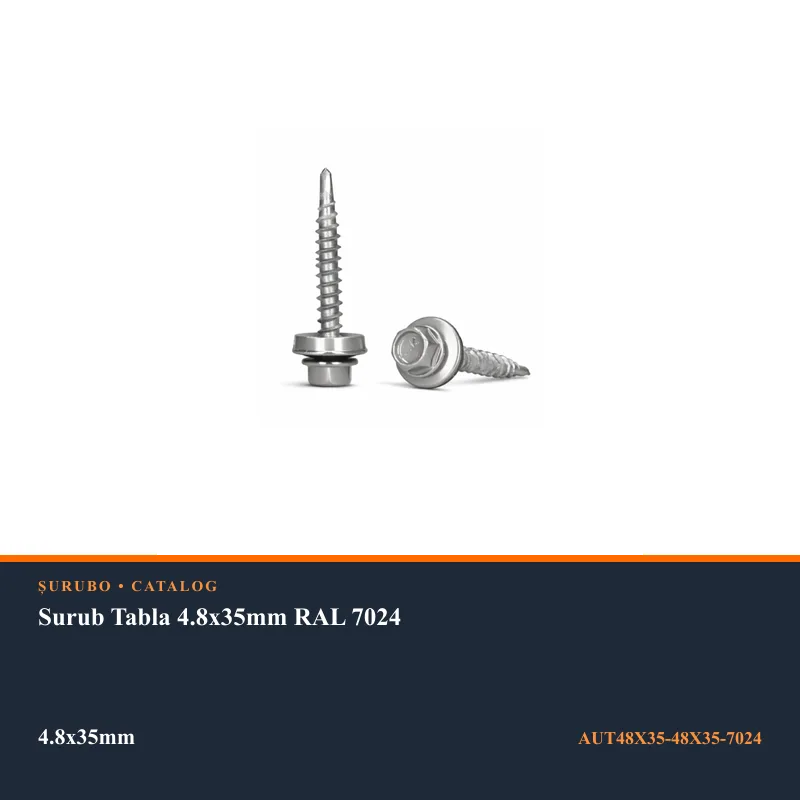 Surub Tabla 4.8x35mm RAL 7024