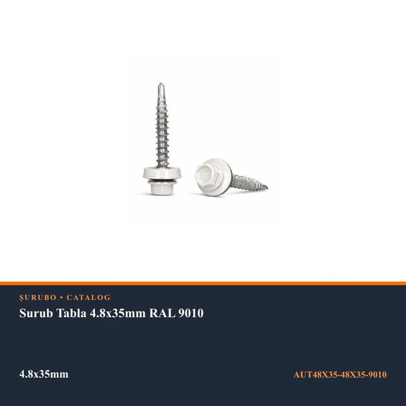 Surub Tabla 4.8x35mm RAL 9010
