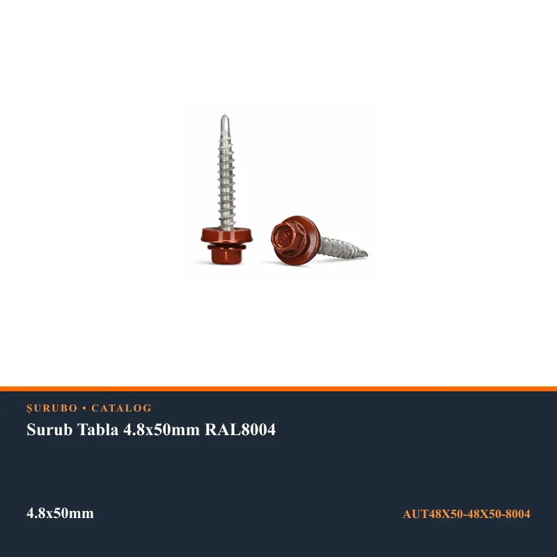 Surub Tabla 4.8x50mm RAL8004