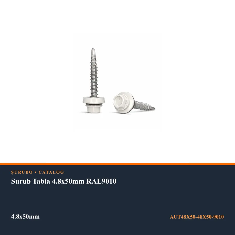 Surub Tabla 4.8x50mm RAL9010