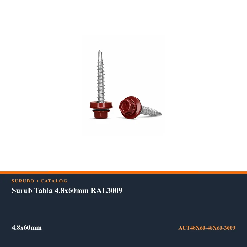 Surub Tabla 4.8x60mm RAL3009