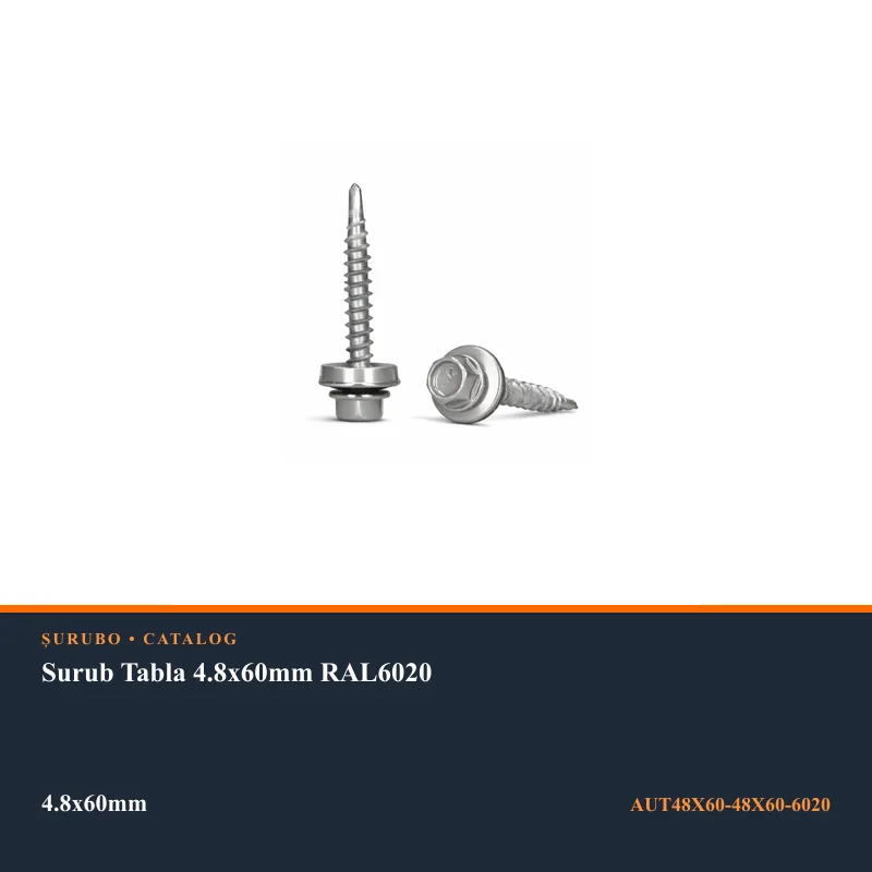 Surub Tabla 4.8x60mm RAL6020